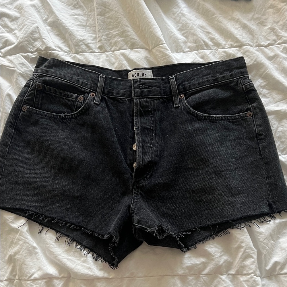 Agolde Women's Dark Denim Jean Shorts